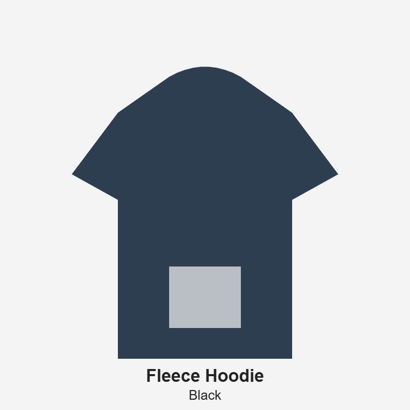 Fleece Hoodie — Black