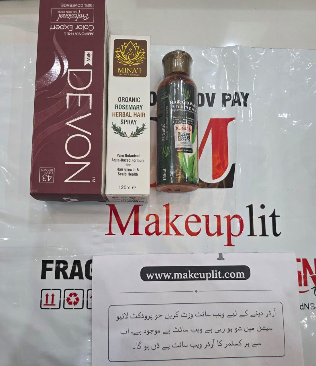 Deal # 1 (3in1 DevonBrown Color +Rosemary Spray Minai+Sunisa Shampoo)