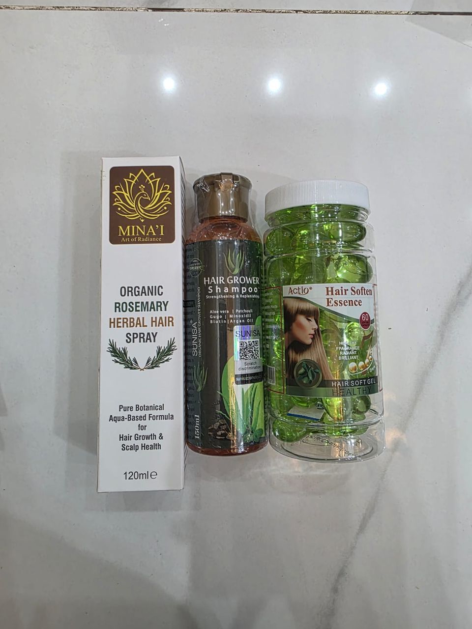 3in1 Deal RoseMary Spray+Sunisa Shampoo+Hair Capsule Bottle