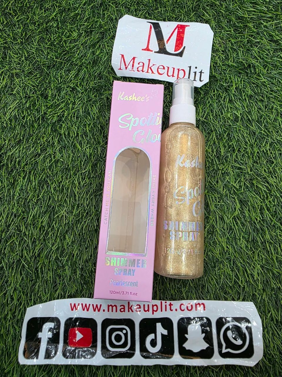 Magic Spray Shiner Highlighter  For Face Kashee 1 pcs - Golden