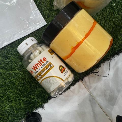Honey Butter Zafarani Cream jar + Gluta White Capsule bottle Free