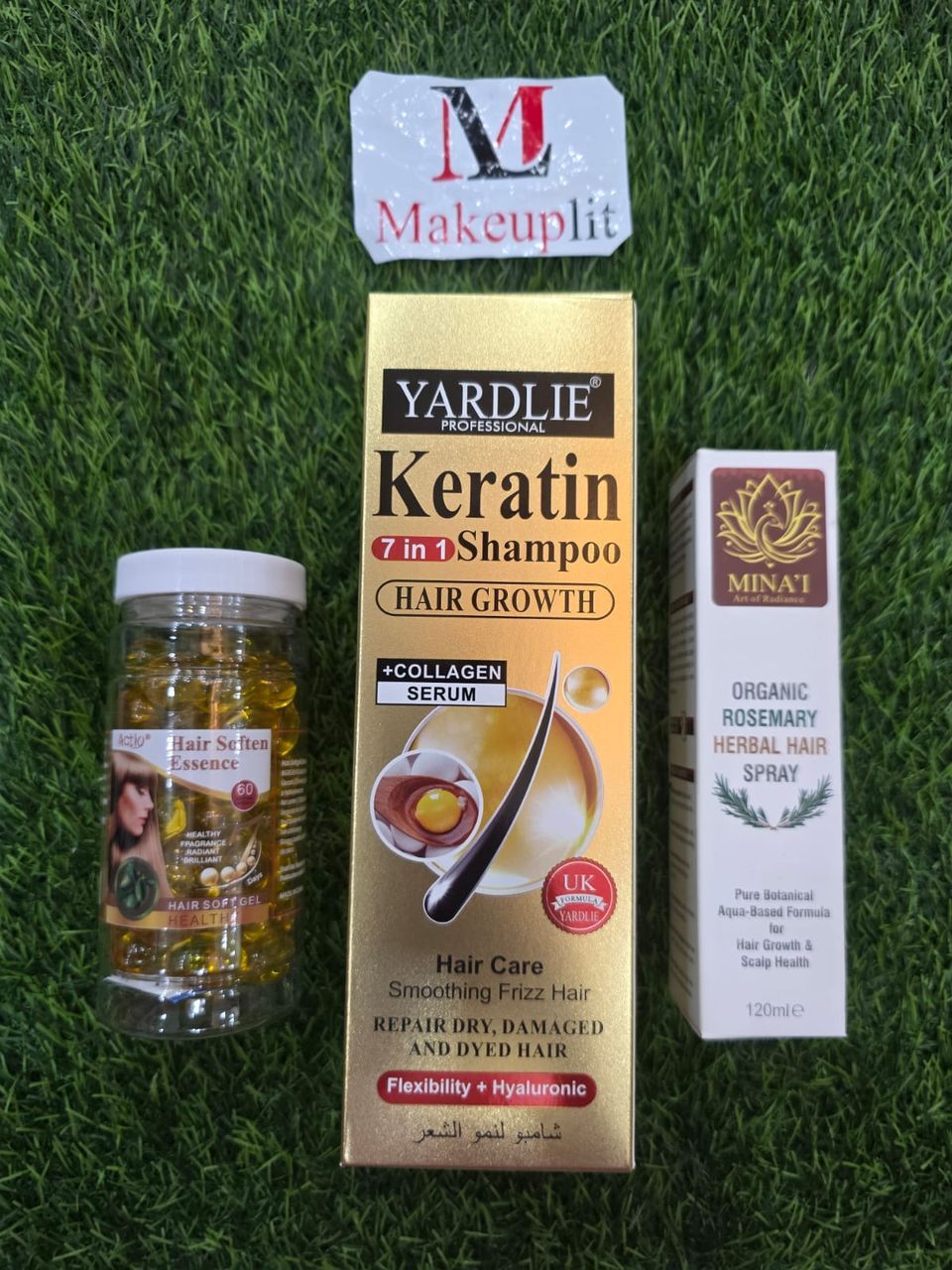 3in1 Offer Yardlie Karatin 7in1 Shampoo + FREE Hair Capsule Pack + Rosemary Hair Spray FREE