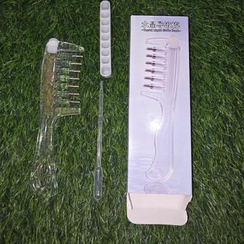 Crystal Liquid Guide Comb Oil Serum Filling Hair Comp Trending Imp