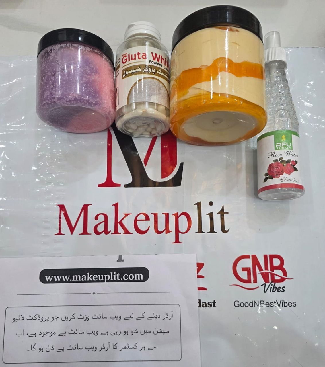 Deal # 2 (4in1 Rosewater+Honey Butter Zafarani Cream Jar+Gluta Capsule+Sugar Scrub)