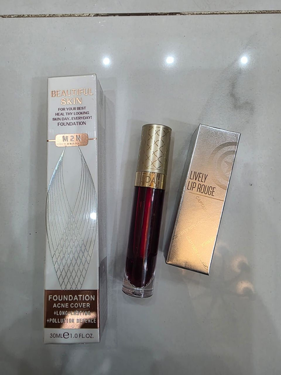 3in1 Deal M2n Foundation+LipTint+Lipstick S#33