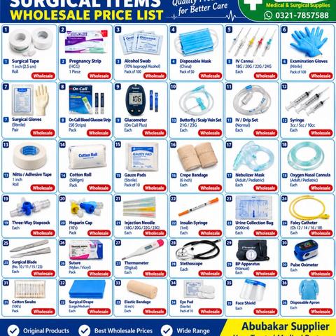 Assorted Surgical Items Wholesale Pack