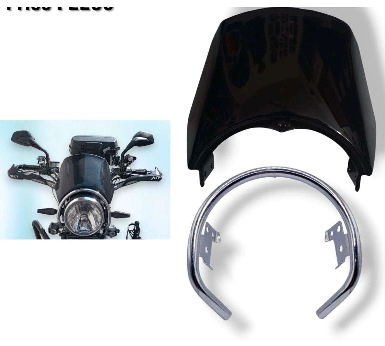 Non-Breakable Headlight Visor & Ring – For GS150 / CG150 / YBZ / YBR