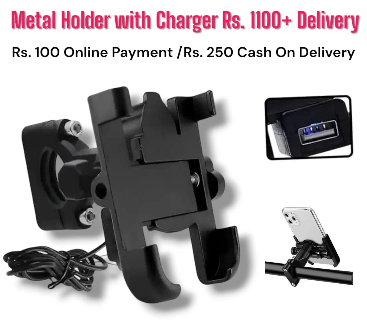 Metal Holder With Charger Best Qualty